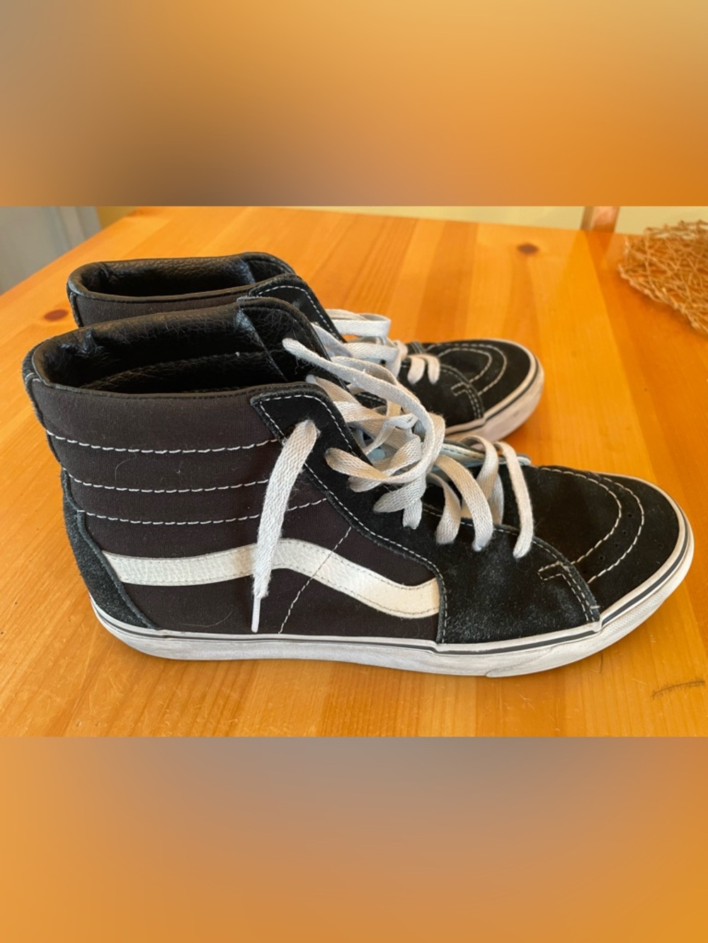 Vans SK8-Hi Black and White High-Top Skate Sneakers